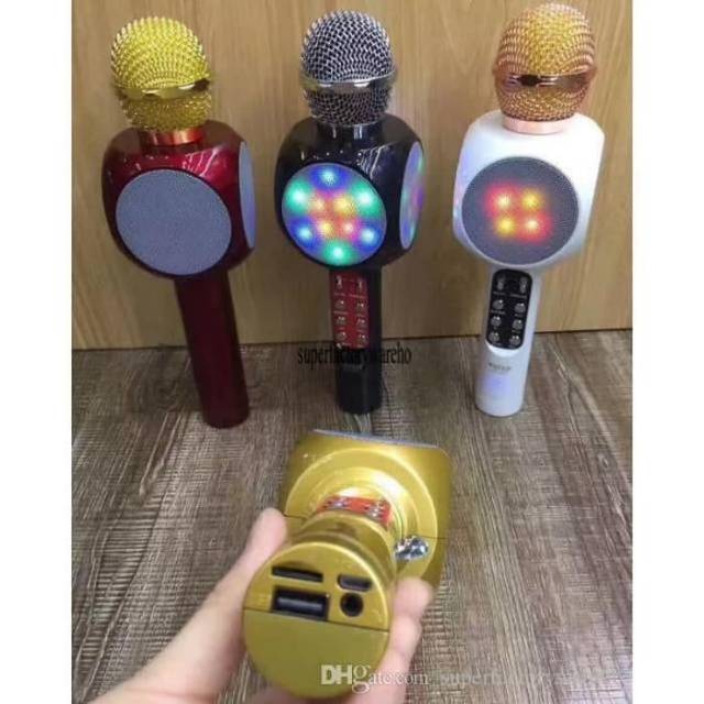 FREE ONGKIR Termurah MEDAN WS-1816 Mic Karaoke Bluetooth | Microphone Karaoke | Wster Micgeek Q9 Gold WS1816