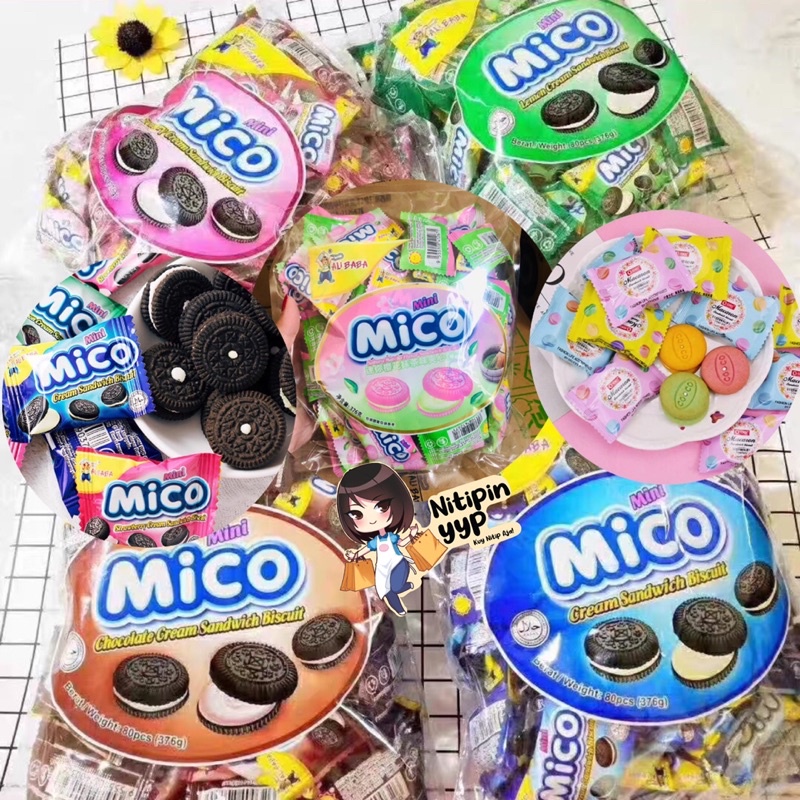 [HRG PER PCS] CoCo MiCo Macaron Sandwich Biscuit - MINI MACARON BISCUIT - Makaron Biskuit Mini LEZAT