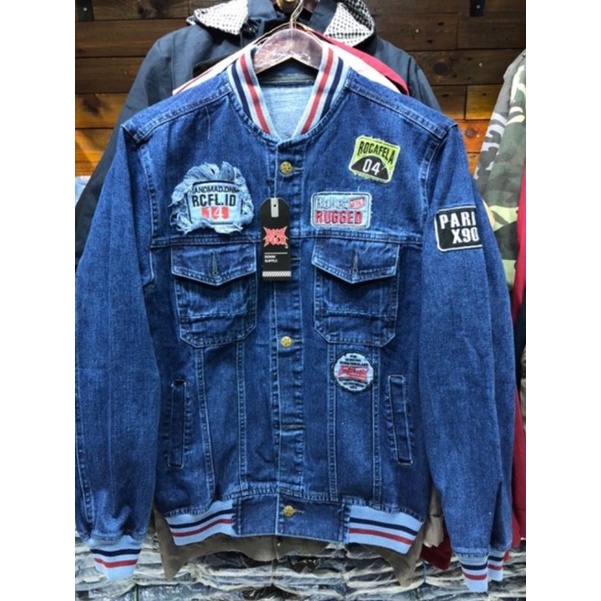 JAKET BOMBER JENS MODEL TERBARU JAKET PRIA JEAN PRIA