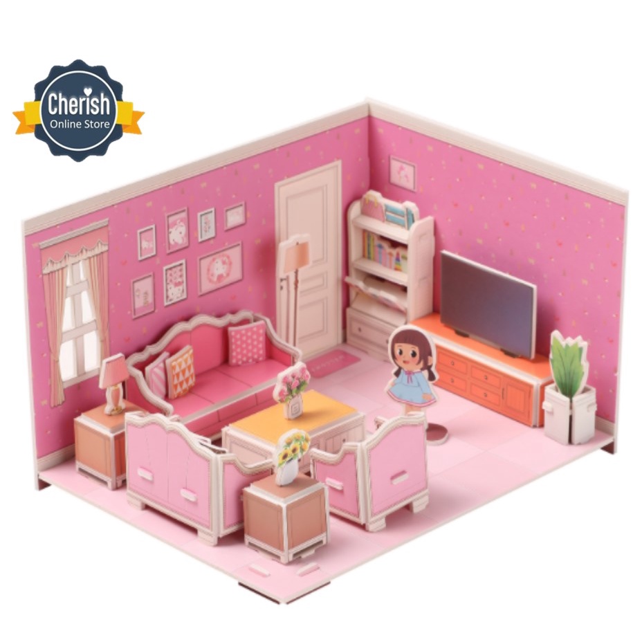 Puzzle 3D Anak BABY ROOM SERIES Mainan Edukasi Mainan DIY Rumah - Pazel DIY Anak murah Edukatif - Puzzle Ruangan Interior Anak