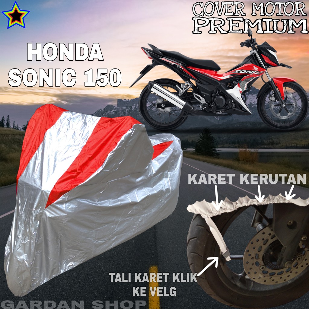 Sarung Motor HONDA SONIC 150 Silver MERAH Body Cover Penutup Motor Honda Sonic 150 PREMIUM