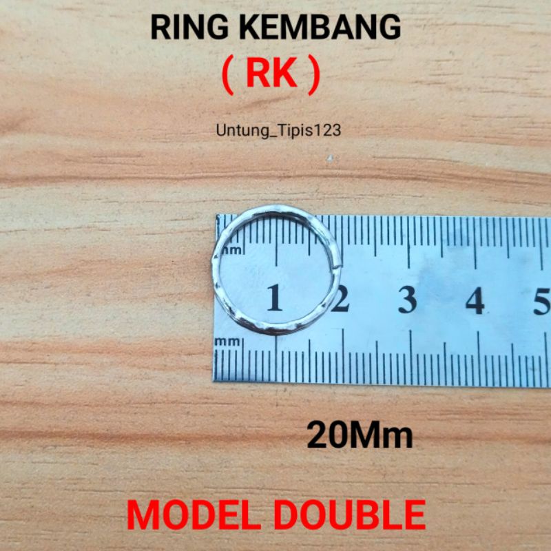 Ring Ganci uk 25 mm isi 144 Pcs Model double Ring Kembang Ring gantungan kunci