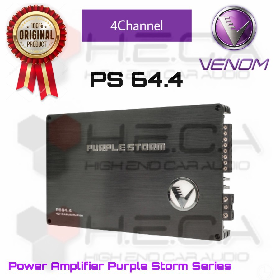Venom Purple Storm PS64.4 Power Amplifier 4-Channel Car Mobil 4ch PS-64.4 Ampli PS 64.4 ORIGINAL