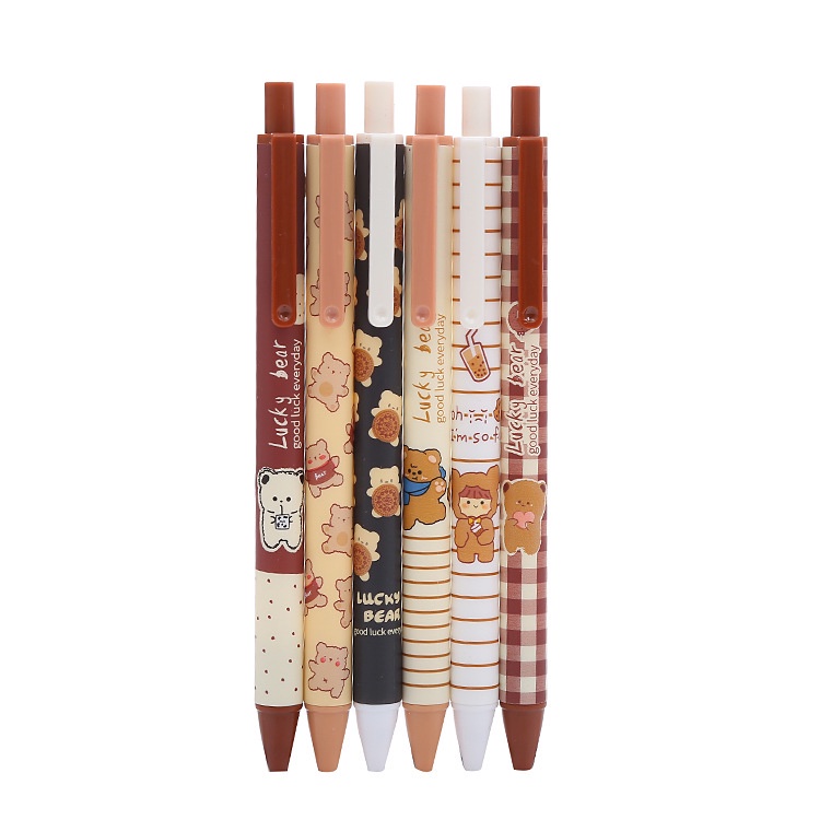 2pcs / Set Pulpen 0.5mm Motif Hewan Gaya Korea Untuk Sekolah / Kantor