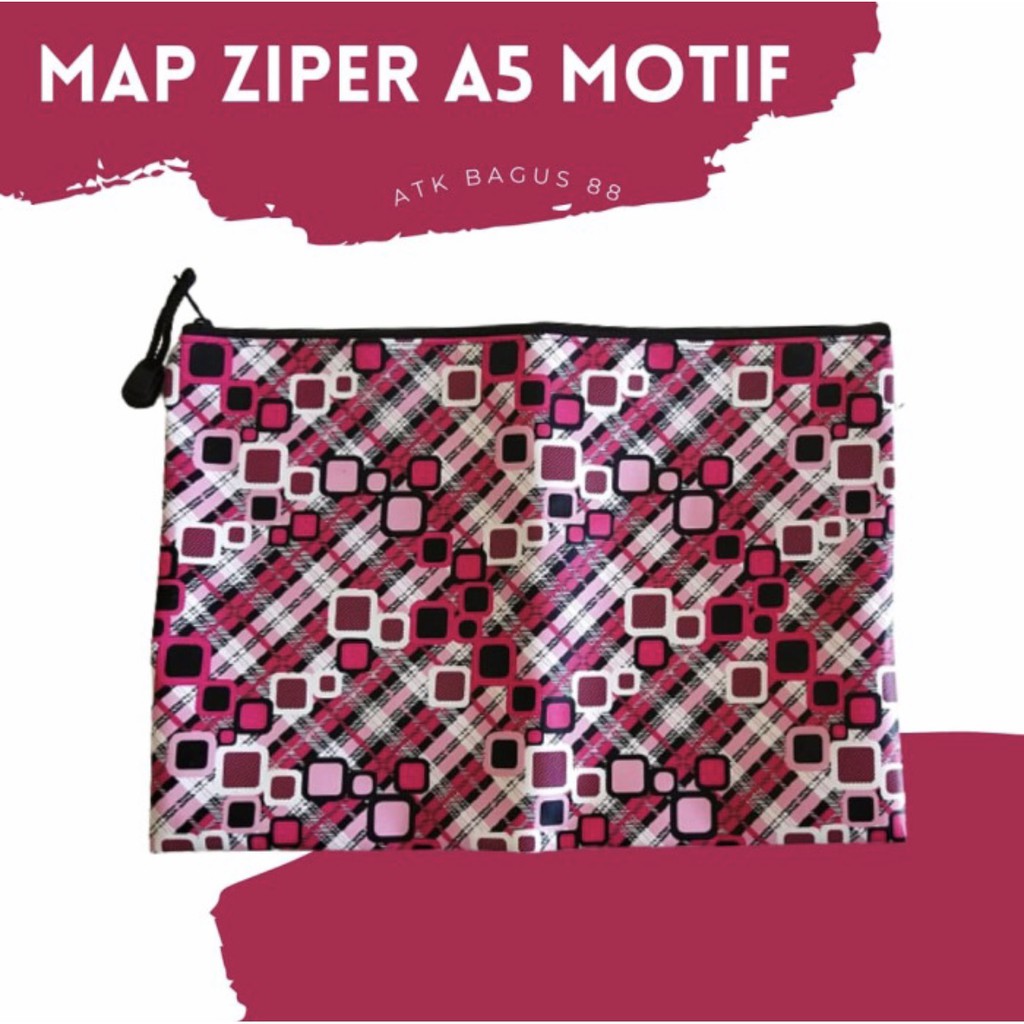 Map Zipper A5 motif harga /1pcs