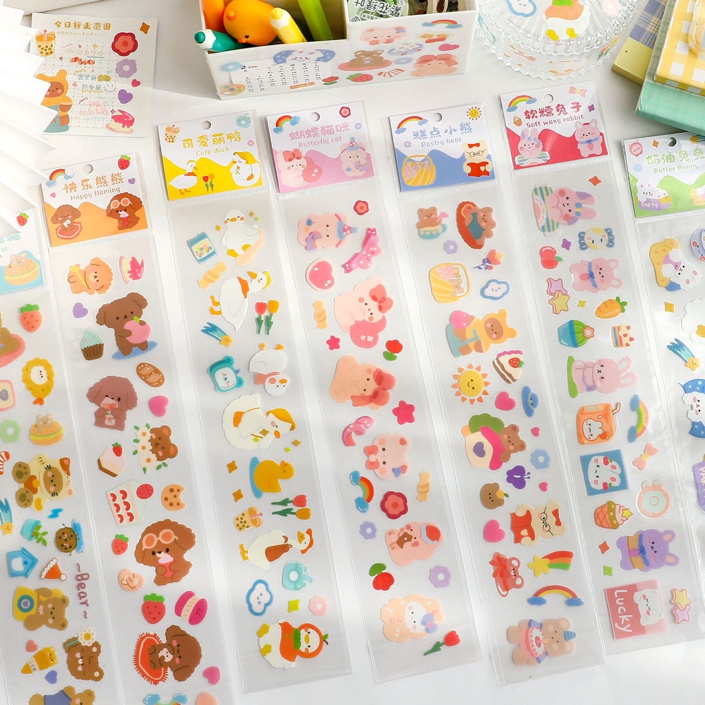 stiker dekorasi alat tulis stiker buku tulis stiker lucu stiker imut