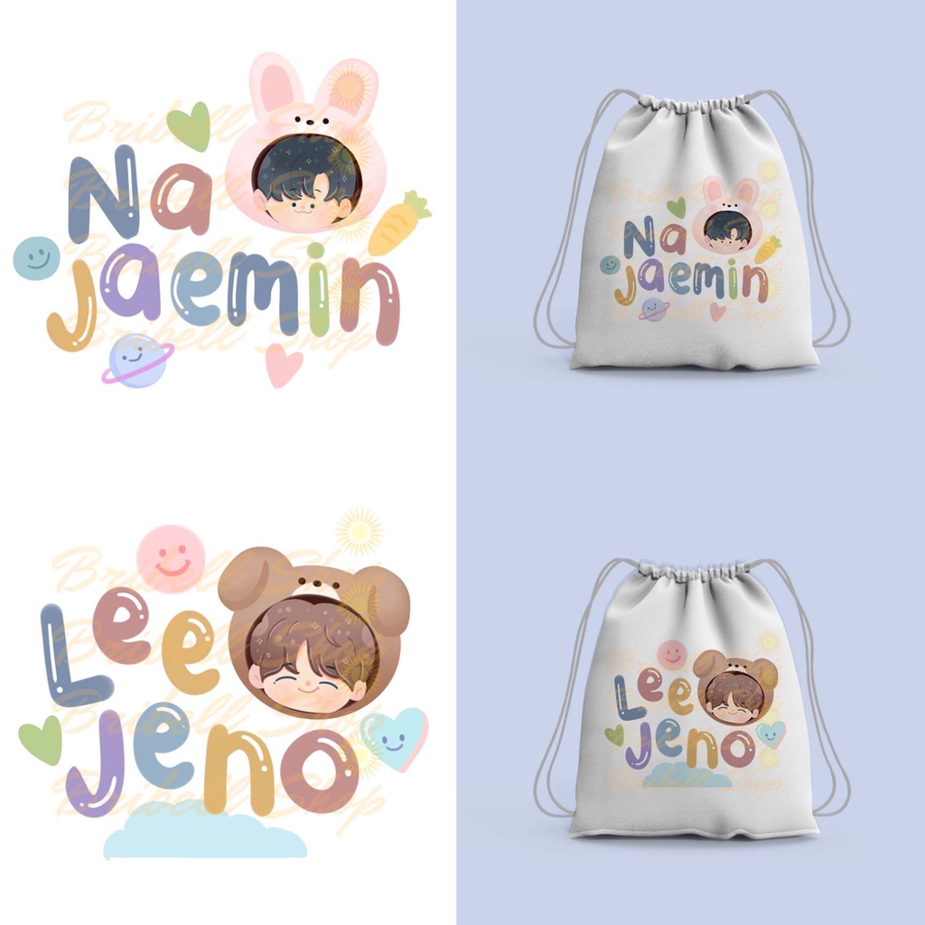 Tas Serut Kanvas Bergambar Korean NCT Dream