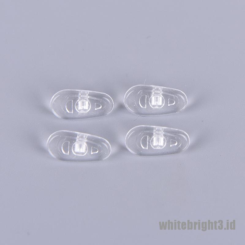 &lt; White3 &gt; 5 Pasang Bantalan Hidung Bahan Silikon Untuk Kacamata