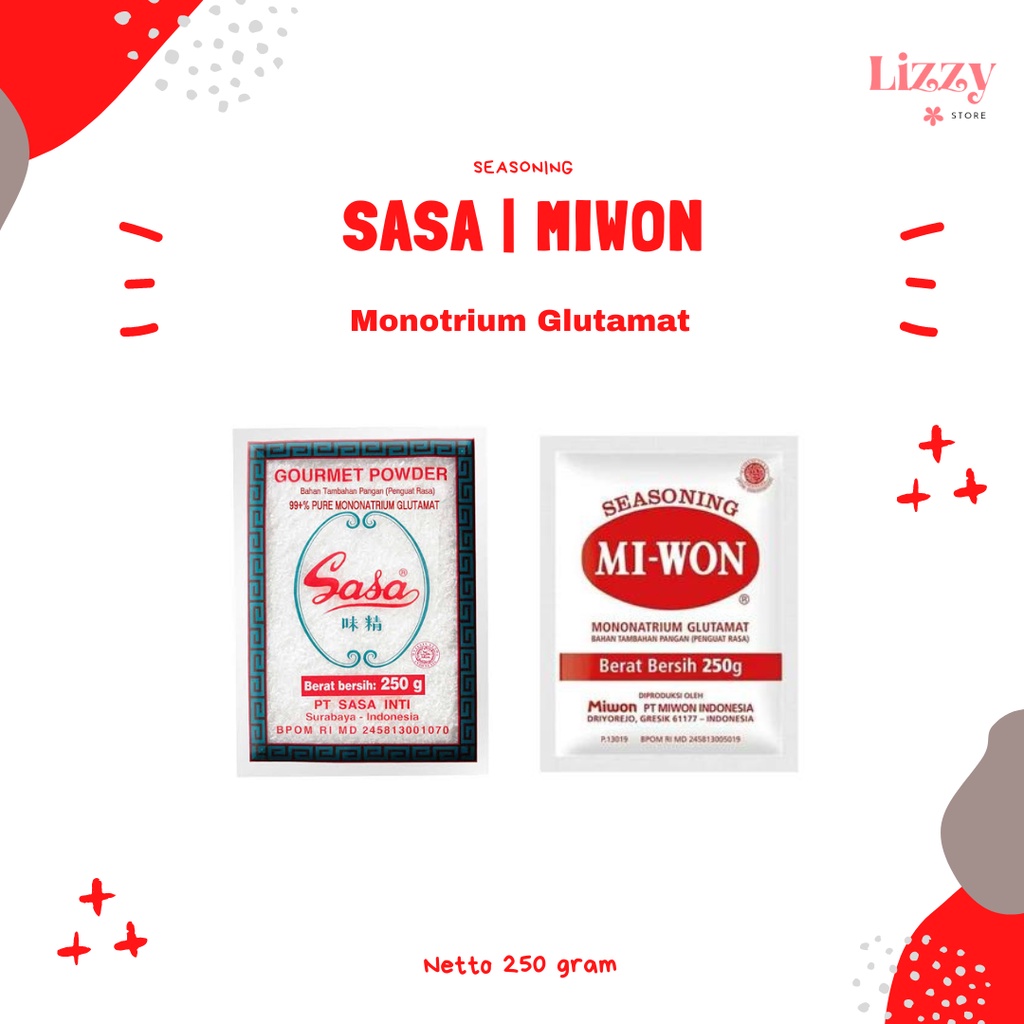 

Sasa | Miwon Micin MNG Mononatrium Glutamat Gourmet Powder Penguat Rasa 230g | 115g