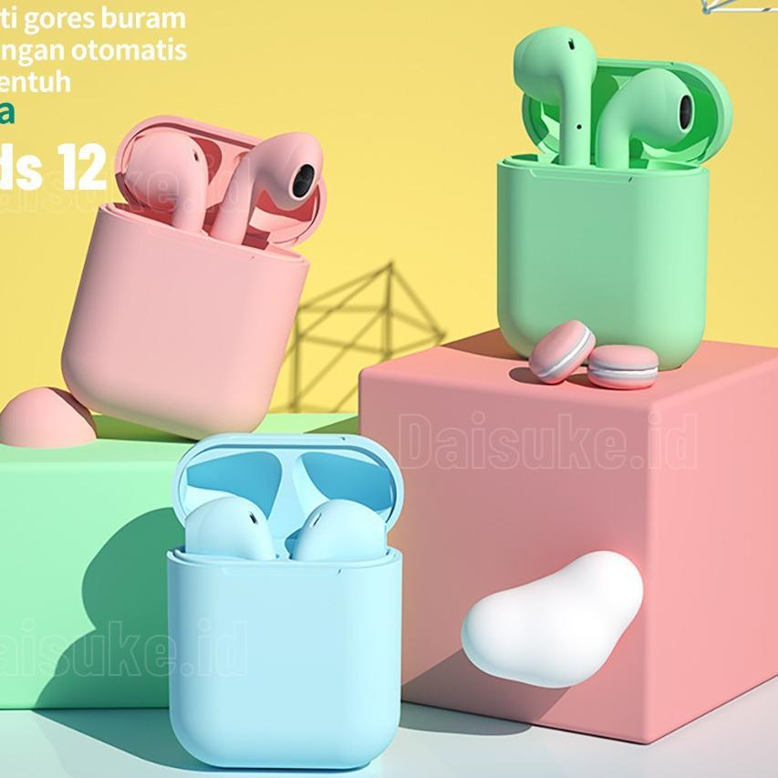 ▼ (2 Pcs) Headset Earphone Bluetooth i12 earphone bluetooth 5.0 Wireless Android/Iphone ➩