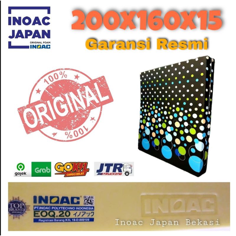 kasur busa inoac 200x160x15 original