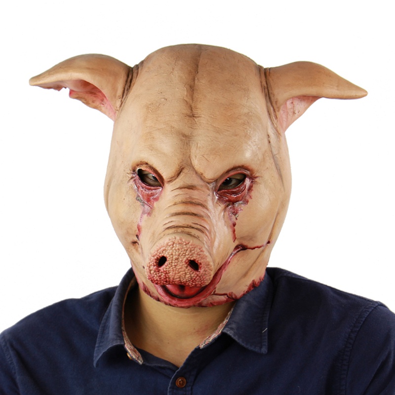 Kepala Babi Bahan Latex Untuk Cosplay Halloween
