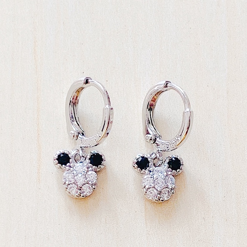 Anting Anak / Giwang Anak Mick Black Silver