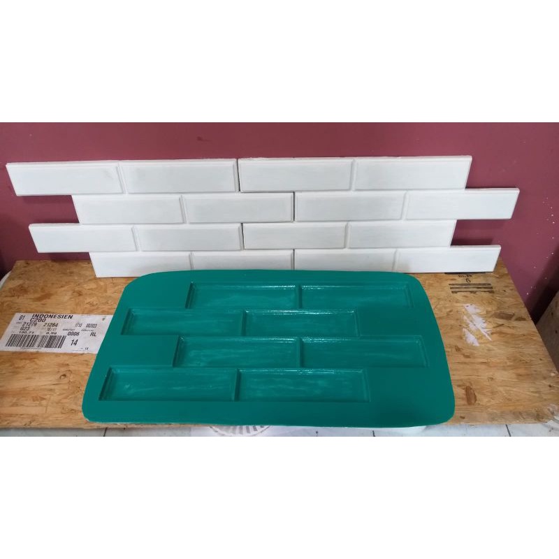 Cetakan panel bata tempel bahan  fiberglass