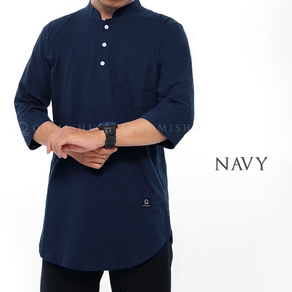 QOMISHU Kurta Basic Katun Kaos Combed Kasual KHAFID