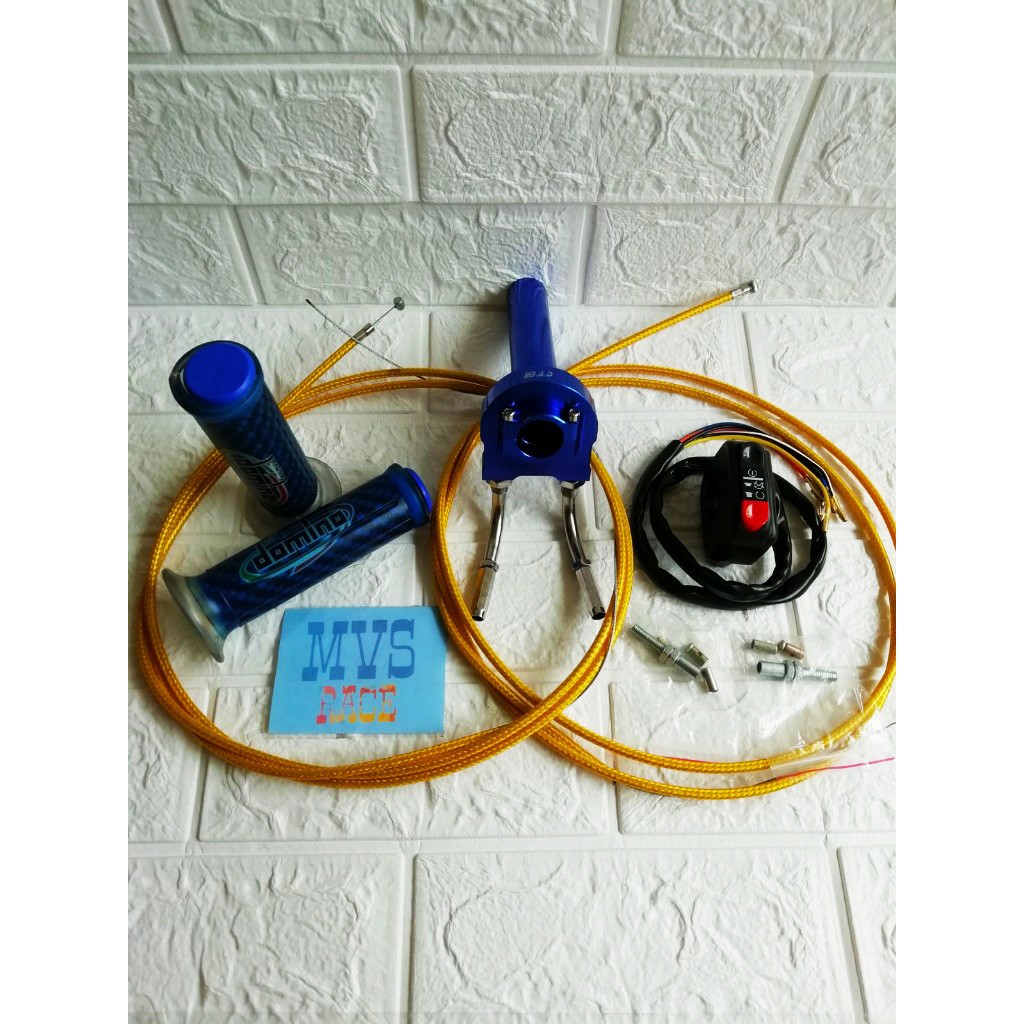 Gas Spontan 2 Kabel + Handgrip + Saklar Kanan + Kabel Gas = Sonic 150 R, Gsx 150 R, Nmax 155, Pcx 15