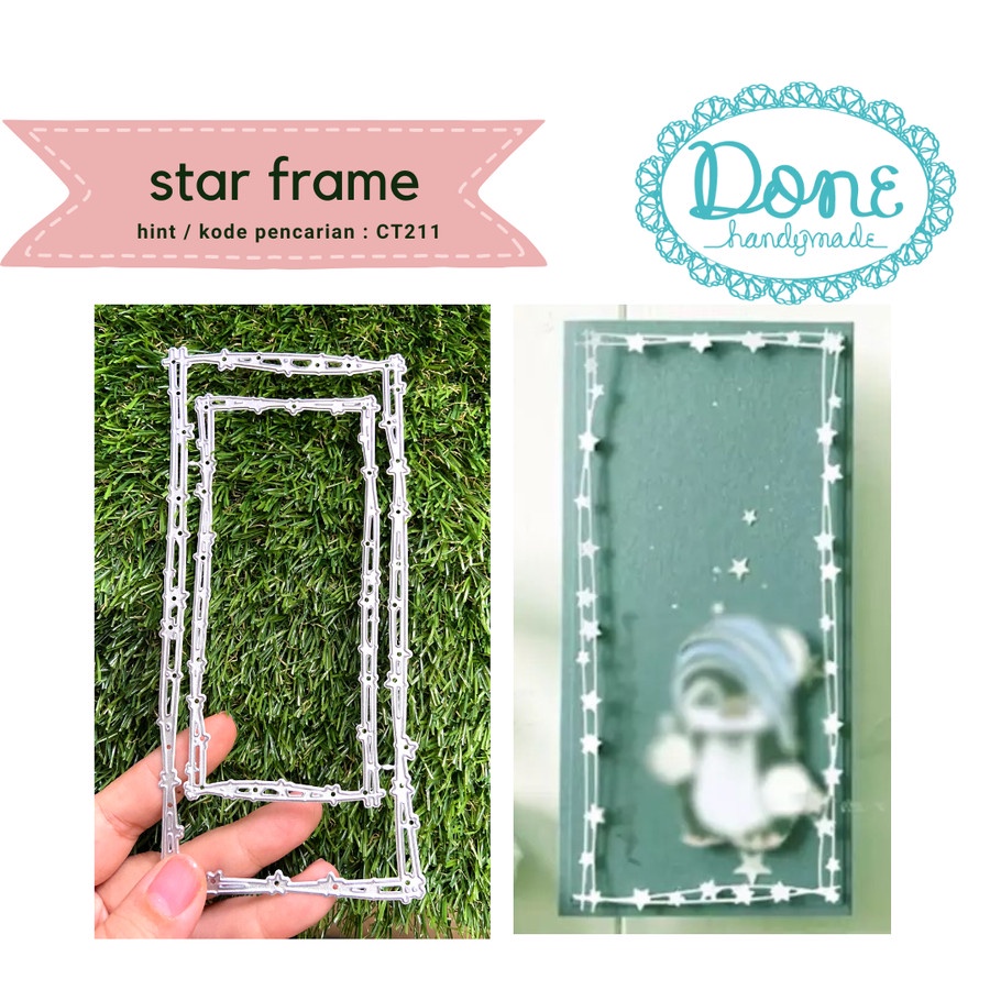 done handymade cutting dies scrapbook cutter star frame ct211