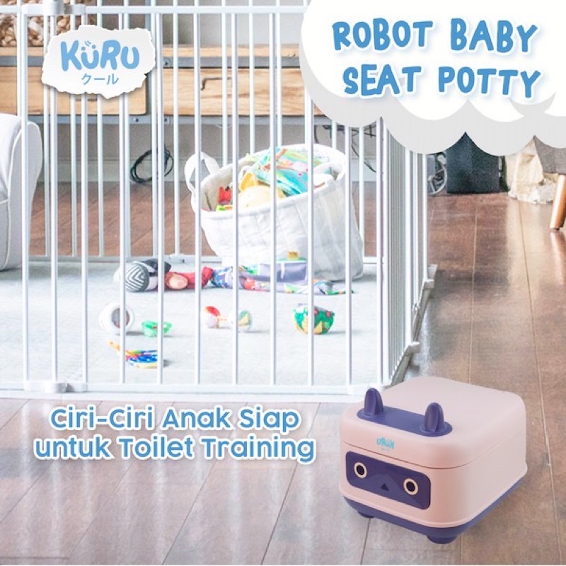 KURU Potty Training Robot Pispot Pipis BAB Anak Motif Robot Cowok Cewek Pispot Dengan tutup anti tumpah