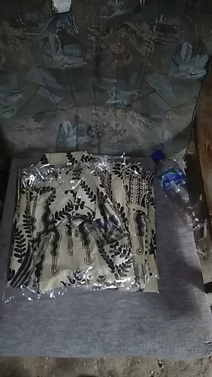 Batik Couple Ayah & Anak Laki Batik Couple Motif Puser Biru