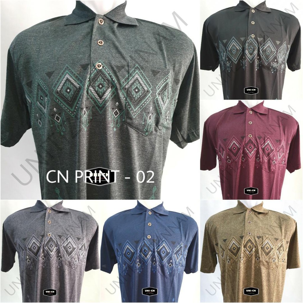 CUN NAM KOREA PRINT - 02. KAOS SABLON POLO SAKU - KOREA HALUS /Kerah Wangki Pria Dewasa Kantong.