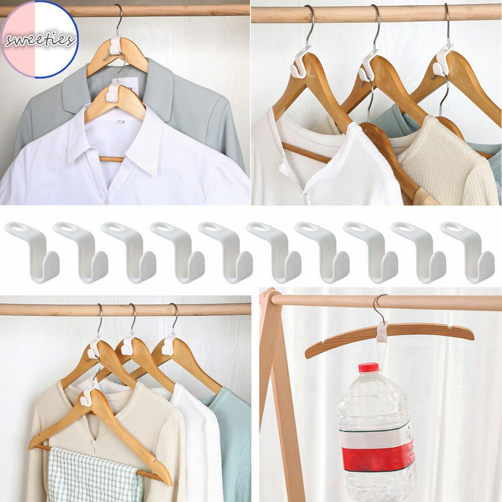 40pcs / set Gantungan Baju Bahan Plastik Hemat Tempat