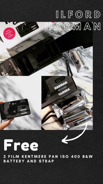 Ilford Harman Re-usable Film Camera (Free 2 Film Kentmere Pan 400)-3