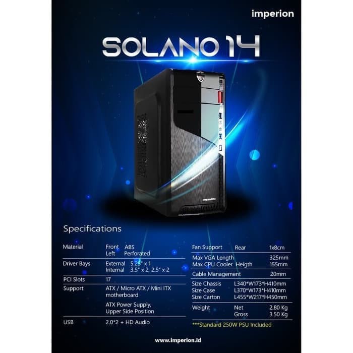 CASING PC IMPERION SOLANO 14 + PSU