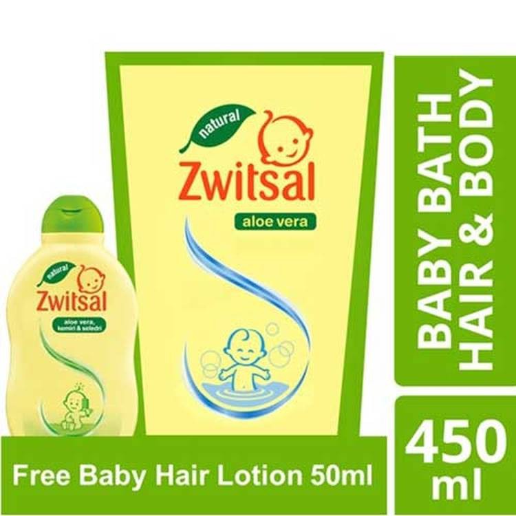 Zwitsal Natural Baby Bath 2in1 Hair&amp;Body Baby Bath Milk&amp;Honey 450ml