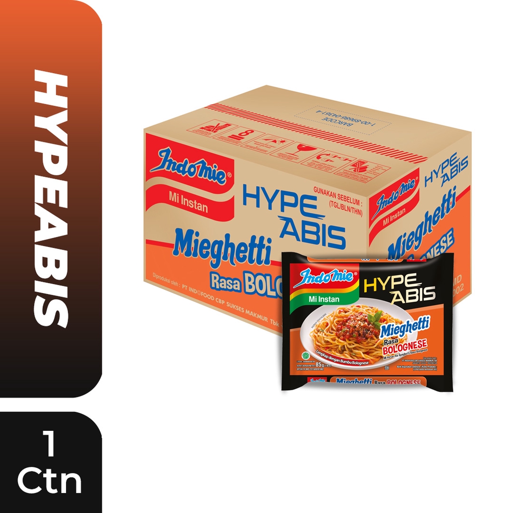 

1 Dus Isi 40 Pcs - Indomie Hypeabis Mieghetti Bolognese