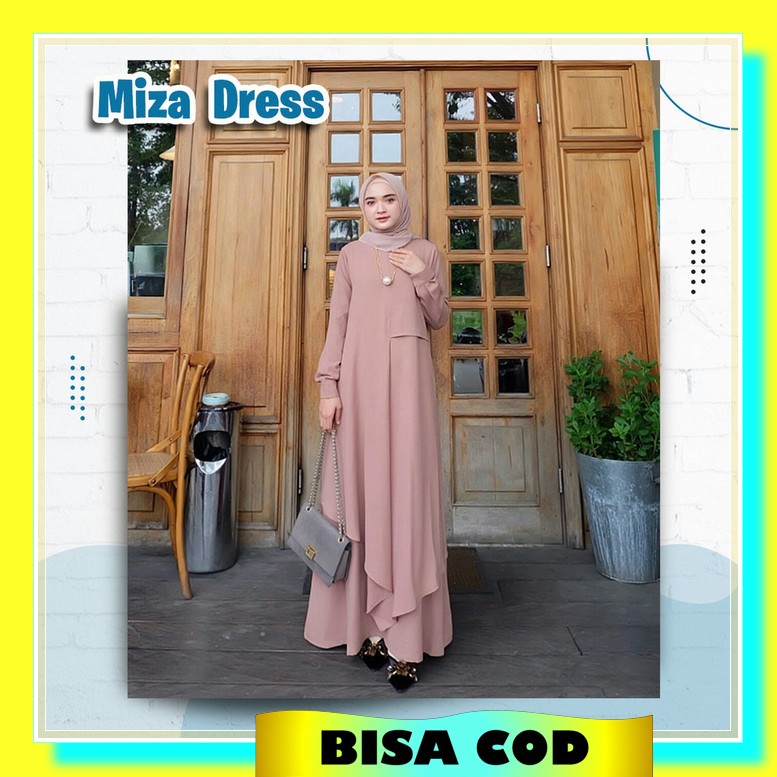 Baju Gamis Wanita Remaja Casual Ootd Kampus Quality Time Healing Liburan Santai Set Cardigan Putih P