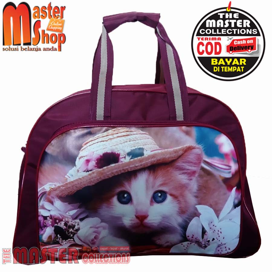 Tas pakaian motif/TAS TRAVEL TAS KOPER JINJING PAKAIAN ELLE KUCING/tas cewek/tas wanita