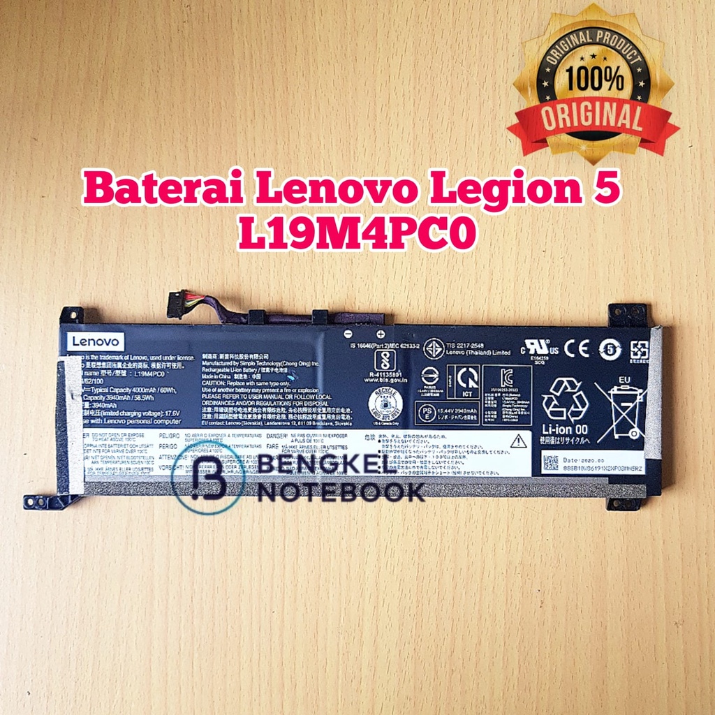 Baterai Lenovo Legion 5 15IMH 15ARH05 R7000 Y7000 5-15IMH 5-15ARH05 L19M4PC0 L19C4PC0 L19L4PC0 SB10W86190 SB10W86191