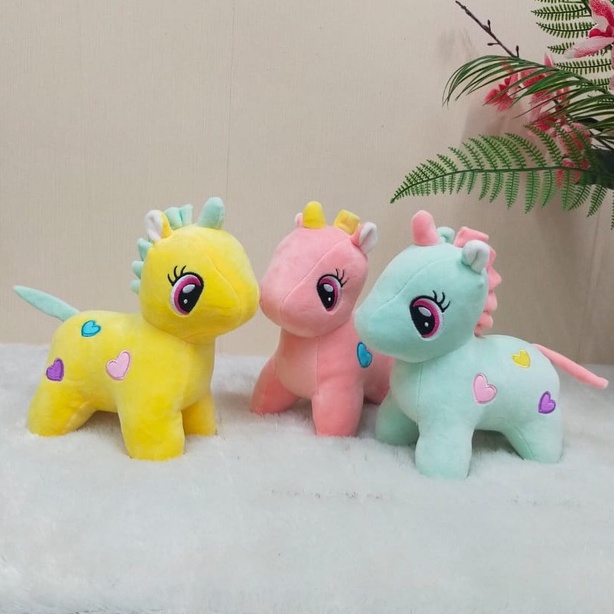 Boneka Unicorn Standing 25cm Pegassus kado Hadiah ultah