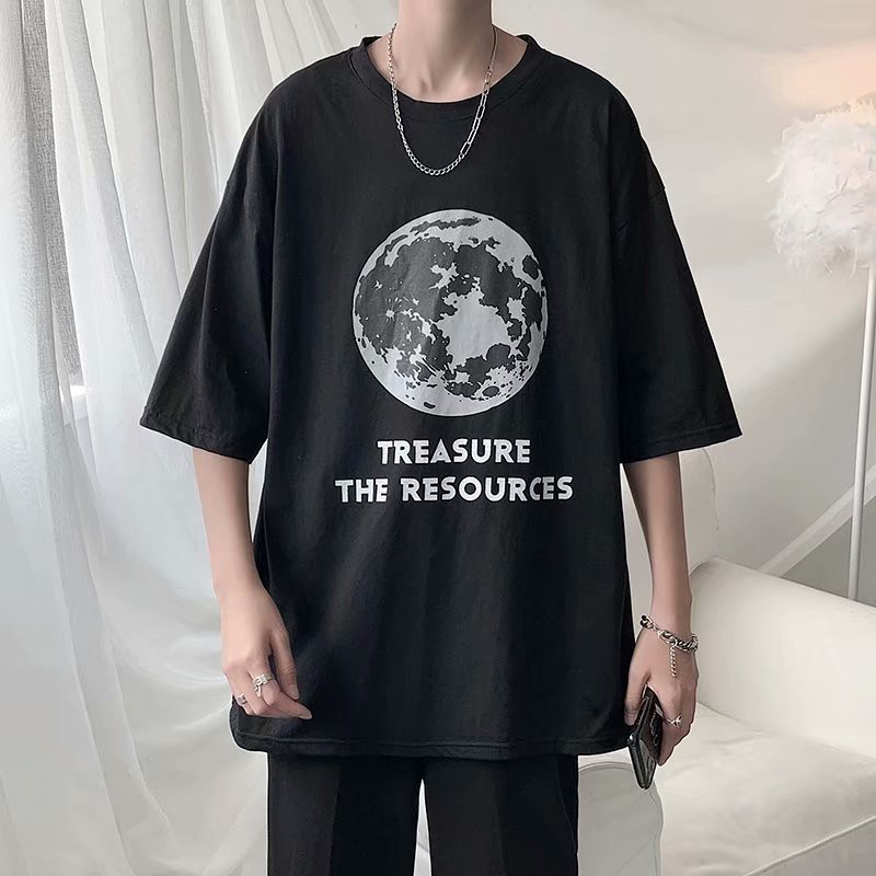 T-SHIRT OVERSIZE FASHION TREASURE PRIA DAN WANITA,KAOS UNISEX,T-SHIRT LENGAN PENDEK,KATUN 100%