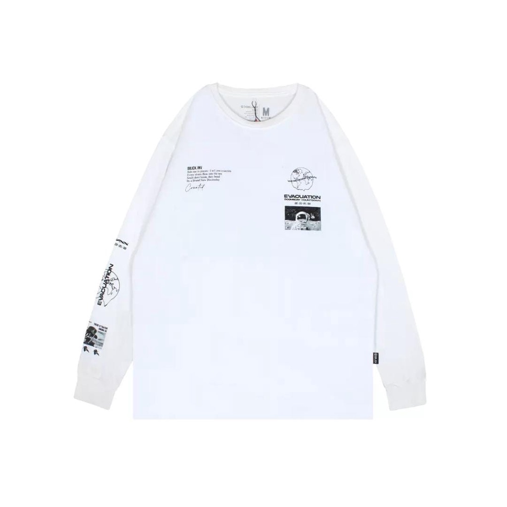 Crewneck Nasa H*M Evacuation Putih Full Lebel Uniqlo l Sweater North South East South East West Russ Premium Quality murah