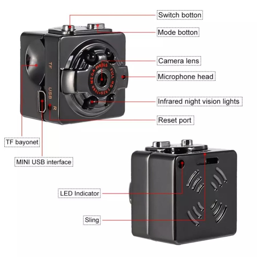 NA - Kamera Mini Pengintai SQ8 - Spy Camera Mini - Cctv Mini