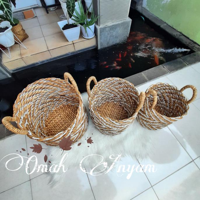 Murah Keranjang Anyam - Xl Eceng Gondok/Cover Pot Enceng Gondok/Cover Pot