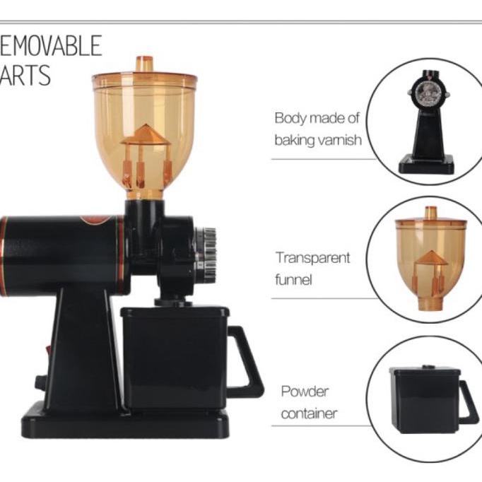 AKSESORIS DAPUR MESIN GILING KOPI GILINGAN KOPI LISTRIK N600 ELECTRIC COFFEE GRINDER - HITAM TERBAIK