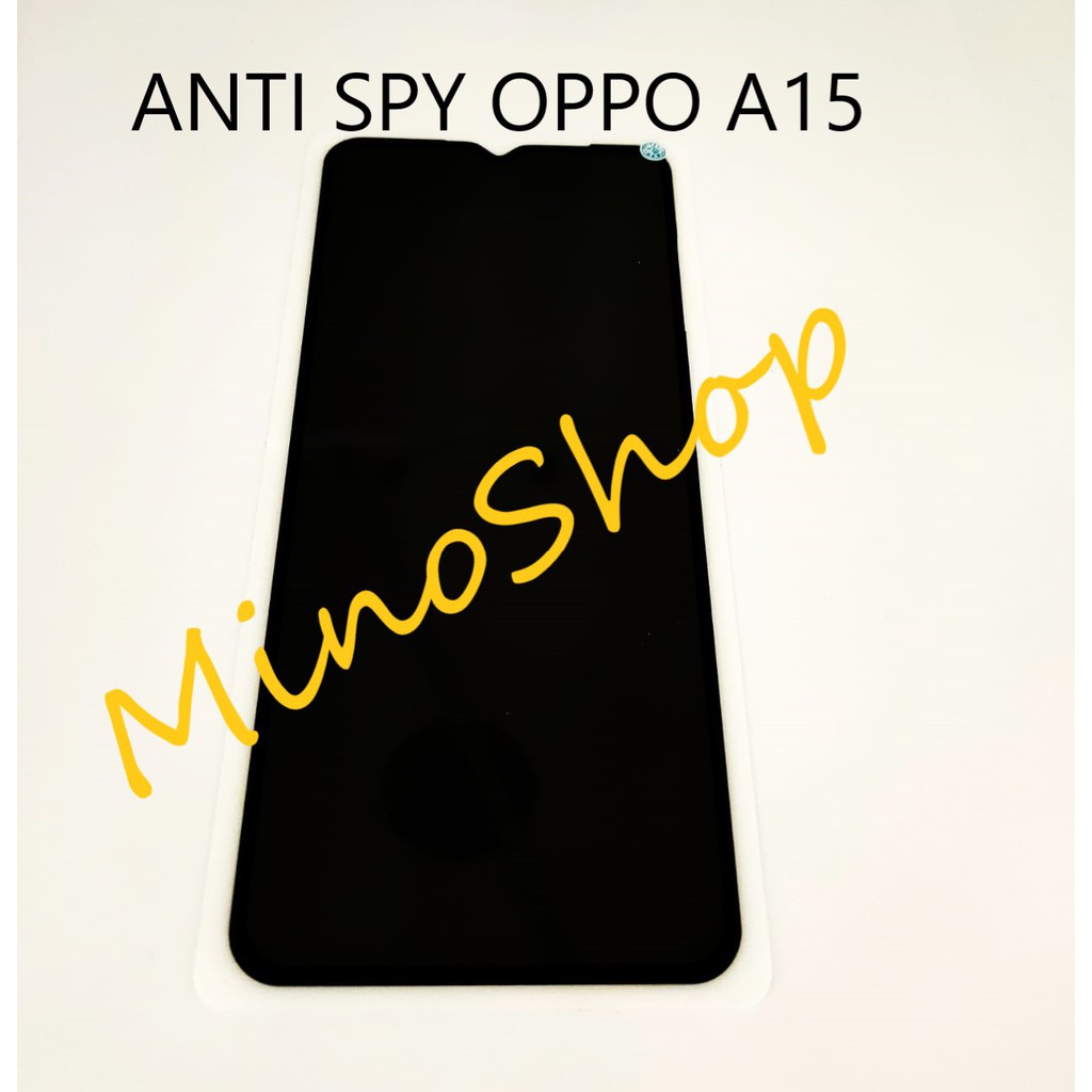 TEMPER GLASS - TG OPPO A15 ANTY SPY 5D FULL SCREEN COVER