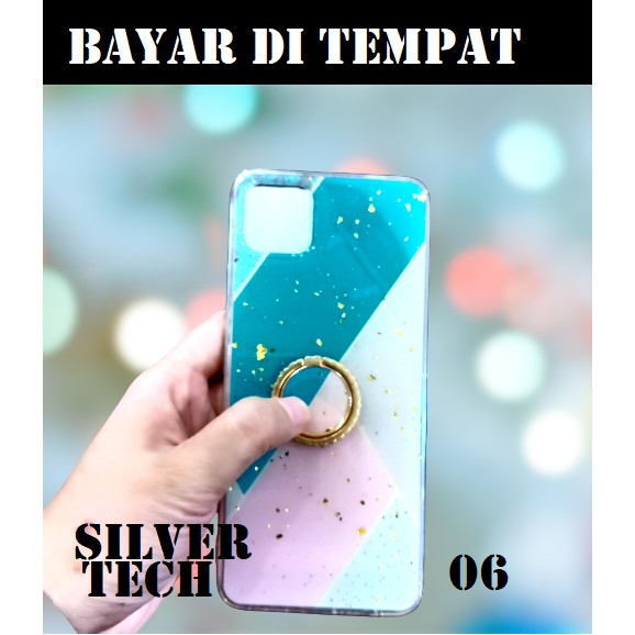 SOFTCASE EPOXY GLITTER + RING SAMSUNG A01 / A11 / A21 / A31 / A51 / VIVO Y50 / VIVO Y30