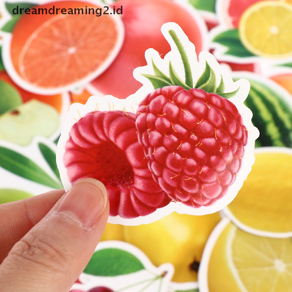 (LIKE) 50pcs Stiker Buah / Sayur Untuk Dekorasi Kulkas