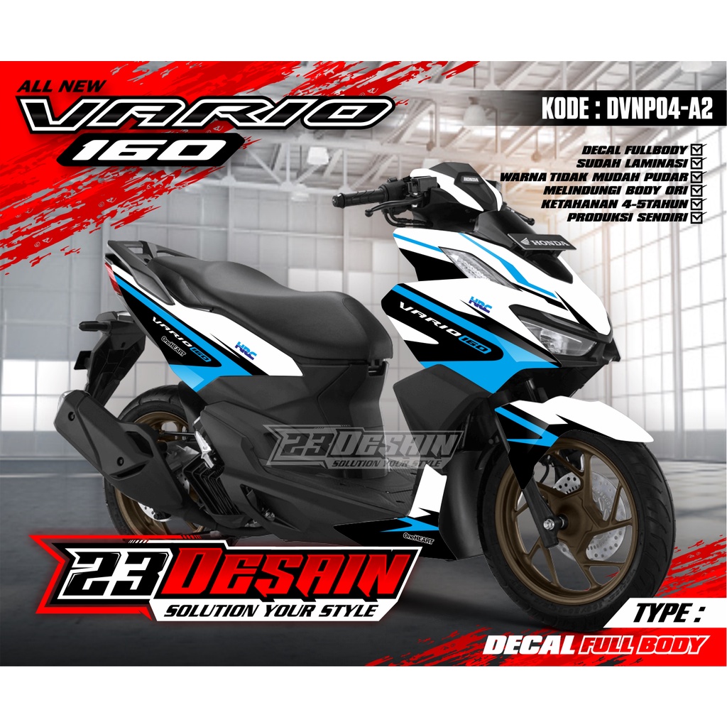 Decal vario new 160 2022 stiker striping vario 160 stiker fullbody honda vario 160 stiker decal hond