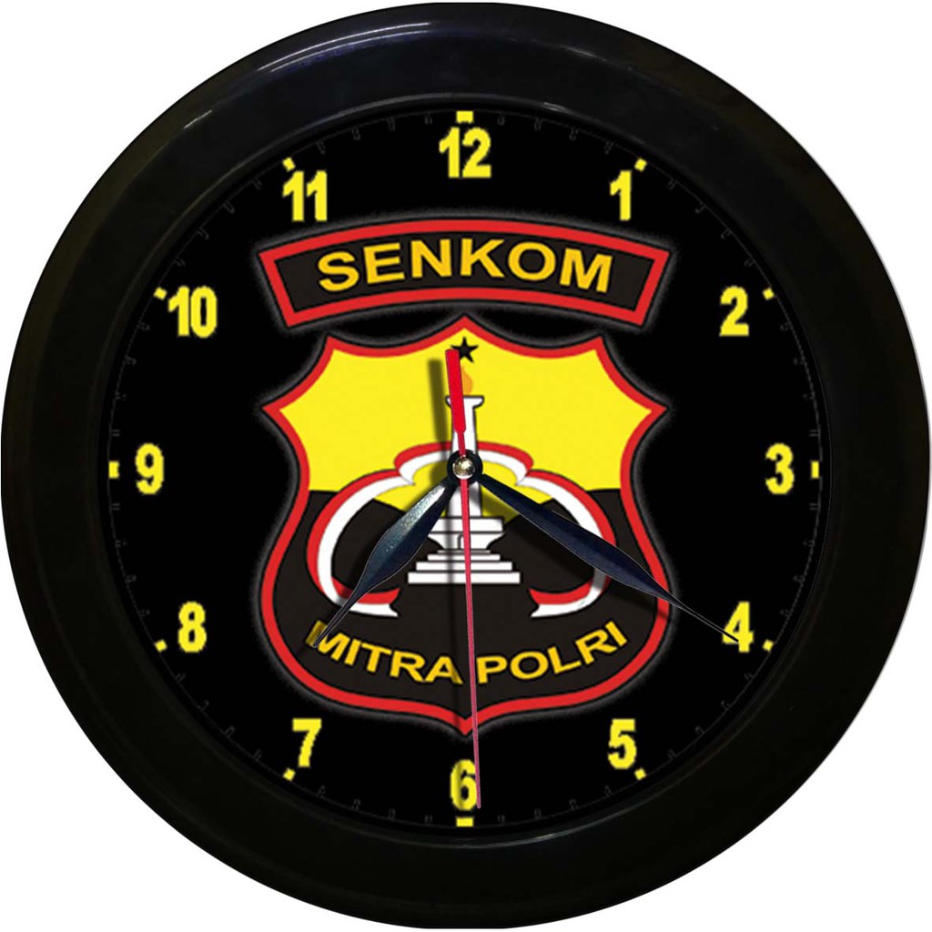 JAM DINDING SENKOM MITRA POLISI   (DIAMETER 30CM)