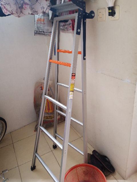 Khusus Grab / Go-send Tangga Lipat Alumunium Aluminium 2 Fungsi 150 Cm