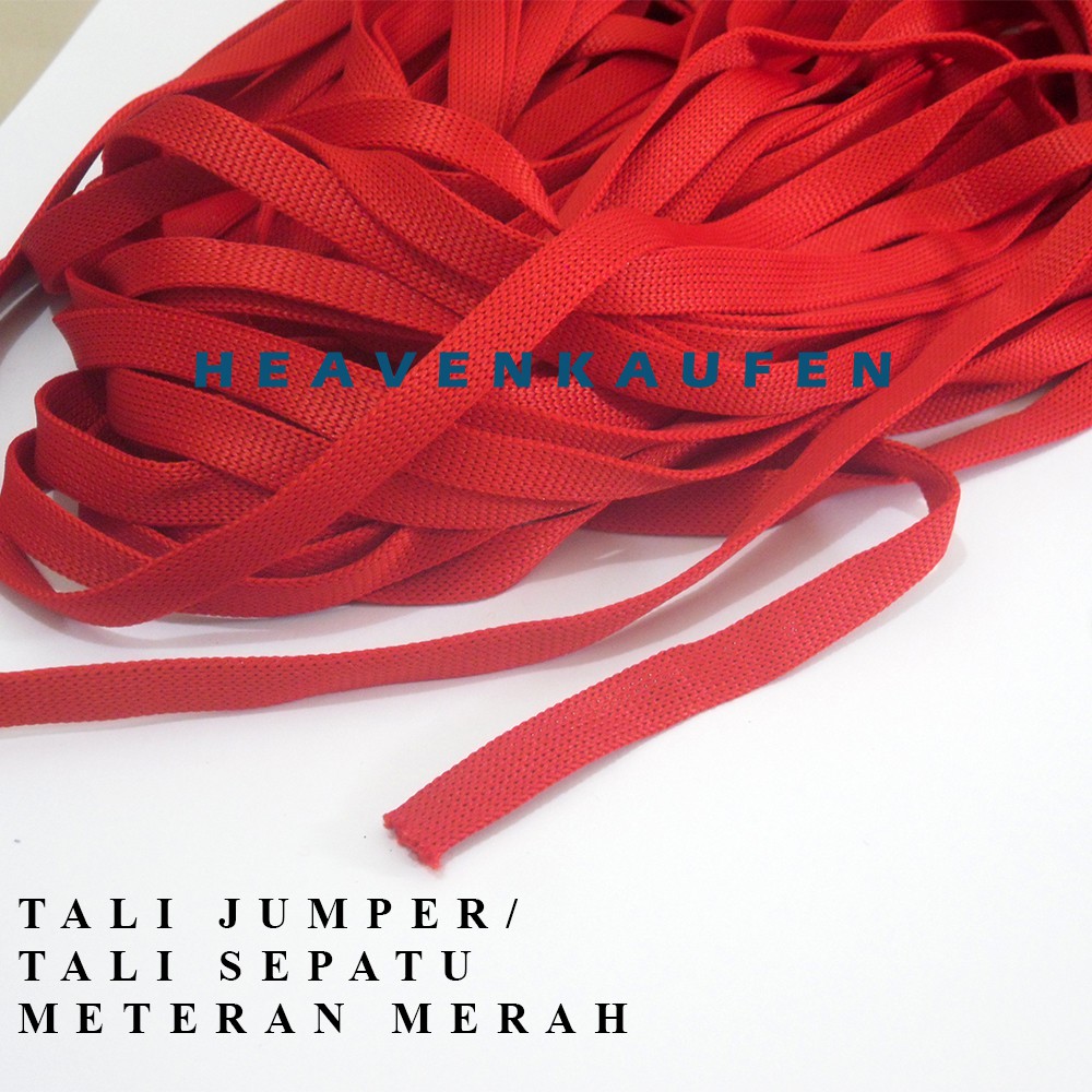 Tali Jumper/Tali Sepatu Meteran Warna Merah