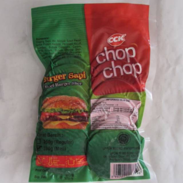 

Chop chop burger sapi mini 280gr 20s daging burger sapi