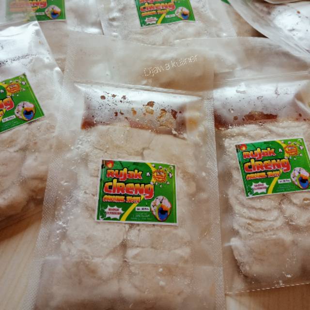 

RUJAK CIRENG ORIGINAL suhu ruang kuat 1hari. Suhu freezer 1bulan. isi 30pcs+sambel rujak cireng