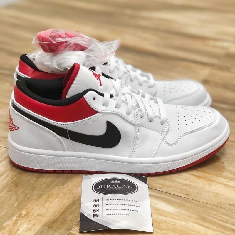 Nike Air Jordan 1 Low &quot;White/University Red-Black&quot;
