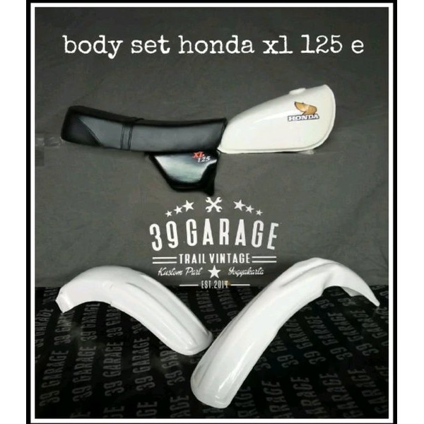 BODY SET TRAIL JADUL HONDA XL125 BLACK WHITE
