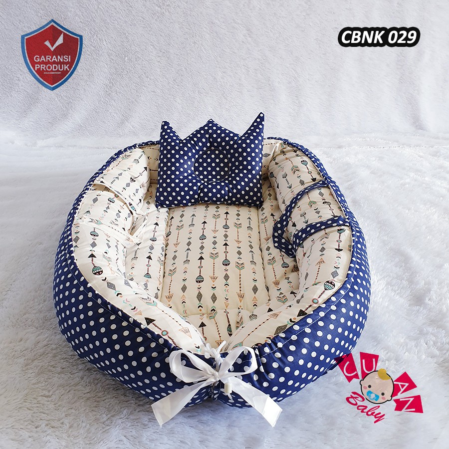 CBNK 029 Kasur Bayi  Lipat Kelambu Karakter | Perlengkapan Tempat Tidur Bayi  Navy Archery